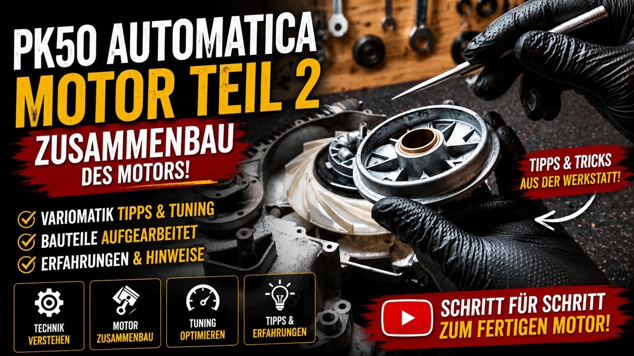 Vespa PK50 Automatik Automatica Motor Montage / Zusammenbau Teil 2 - Tipps - Hinweise - Erfahrungen