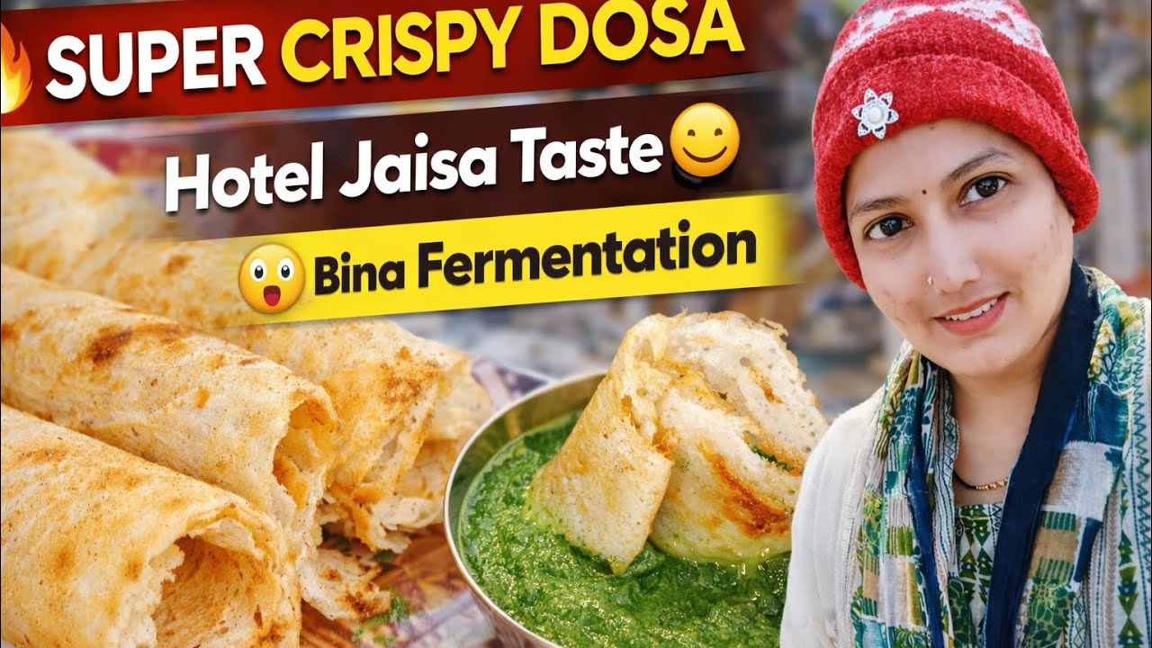 Sirf 5 Minute Me Crispy Dosa 😍 | Market Jaisa Taste Ghar Par 