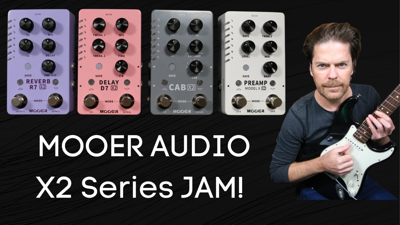 MOOER X2 SERIES JAM DIRECT INTO AN INTERFACE.  X2 Preamp, Cab X X2, D7 X2 Delay, R7 X2 Reverb.