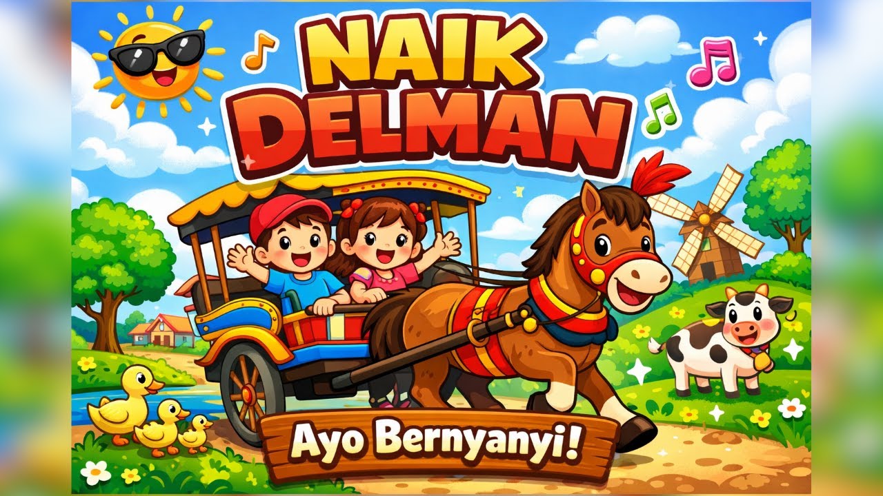 Naik Delman Lagu Anak Indonesia | Lagu Anak Ceria untuk Balita & Toddler
