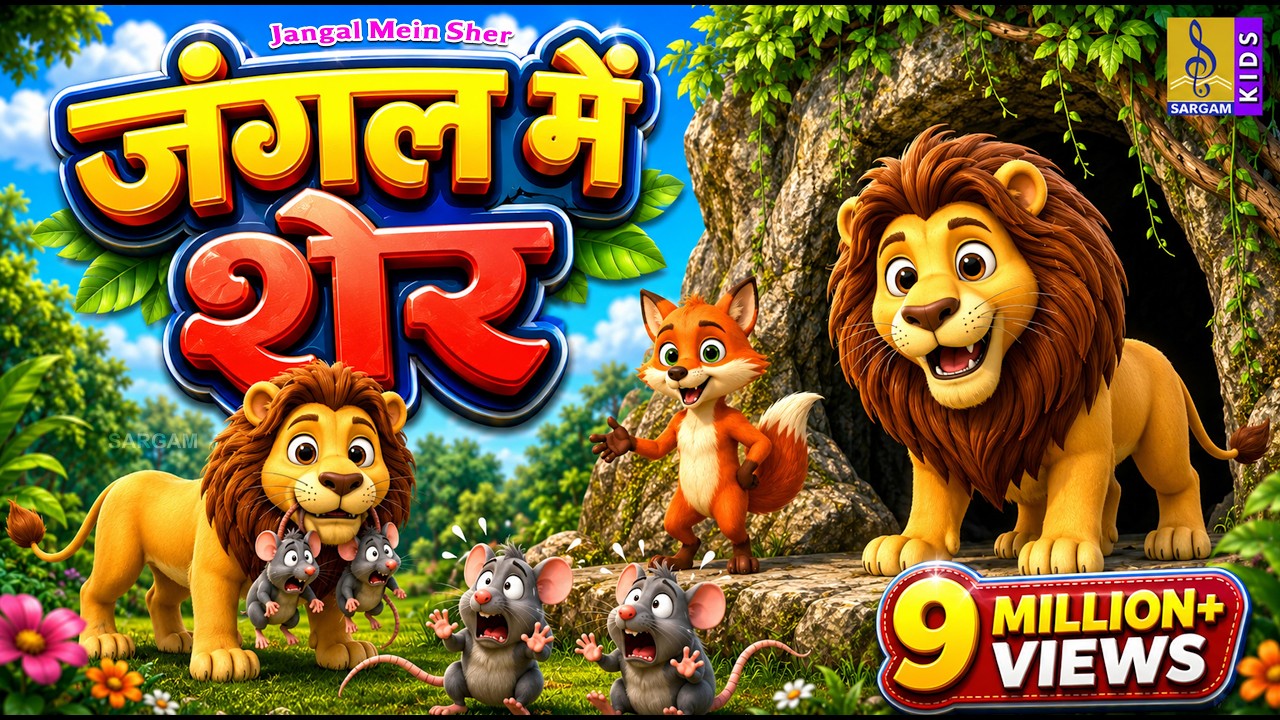 जंगल में शेर | Kids Animation Cartoon Stories | Lion Stories For Kids | Jangal Mein Sher #kidsstory
