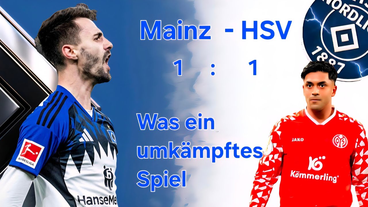 HSV 🟦 ⬜️ ⬛️  holt ein 1:1 in Mainz 💪