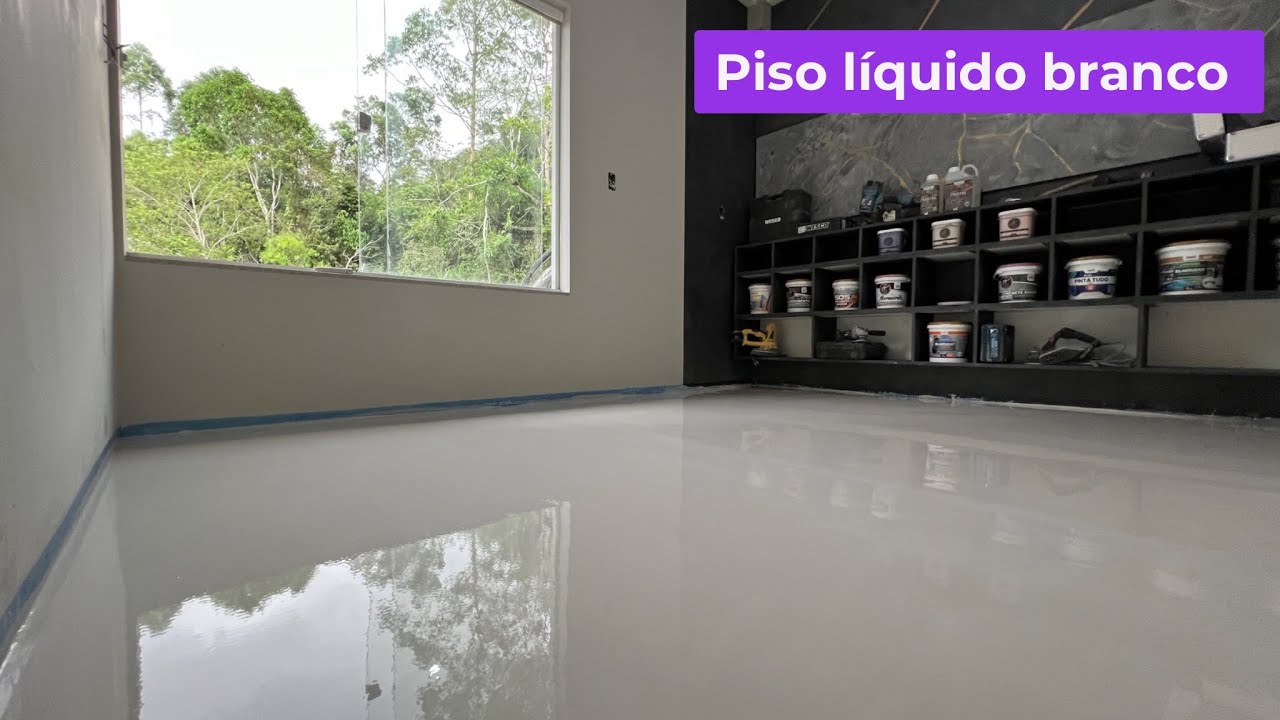 FAÇA VOCE MESMO PISO LIQUIDO BRANCO COM AUTONIVELANTE QUASE UM PORCELANATO LÍQUIDO
