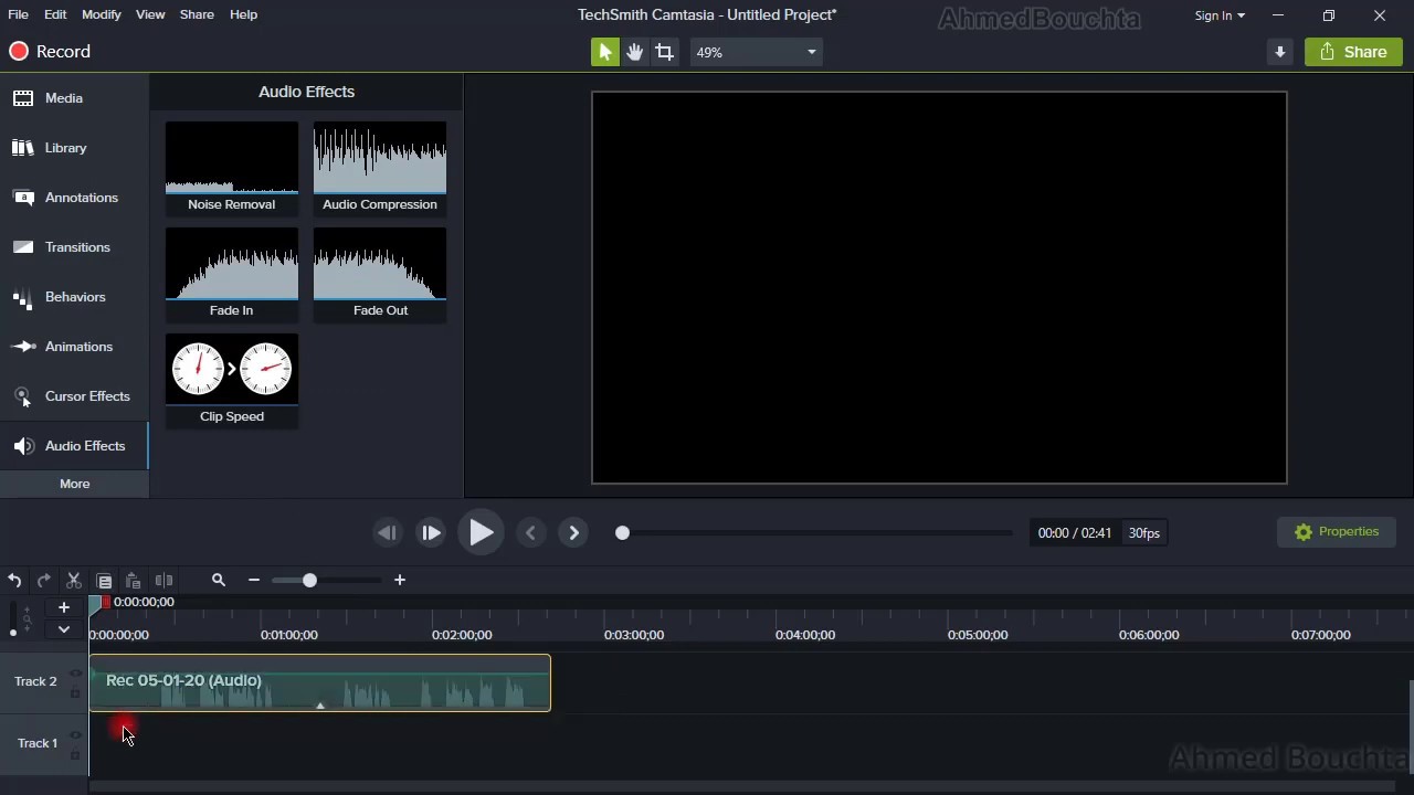 تحسين جودة الصوت وتنقيته باستخدام Camtasia Studio