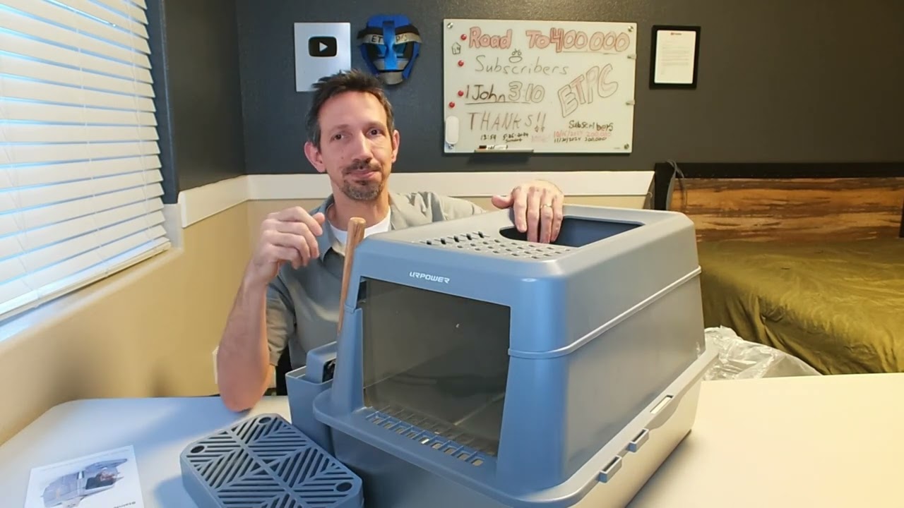 Large capacity stainless steel Cat litter box unboxing and review | URpower cat litter box review