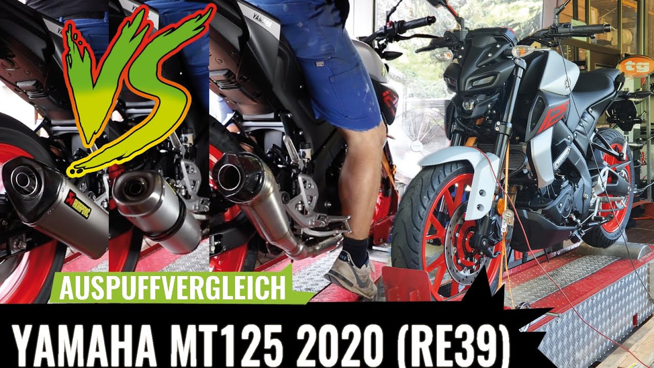 Auspuffvergleich Yamaha MT 125 RE39 (Akrapovic, Arrow, GP Carbon) | Radical Racing