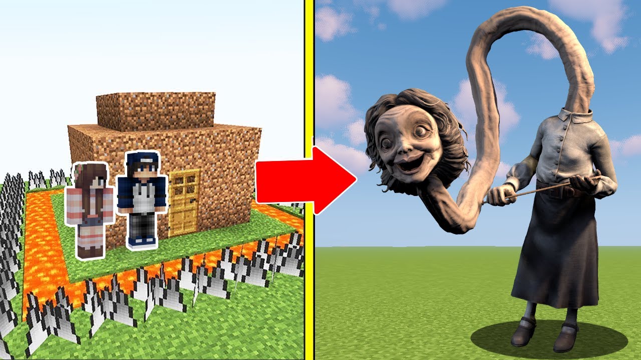 CÔ GIÁO CỔ DÀI Tấn Công Nhà Được Bảo Vệ Bởi bqThanh và Ốc Trong Minecraft (The Teacher)