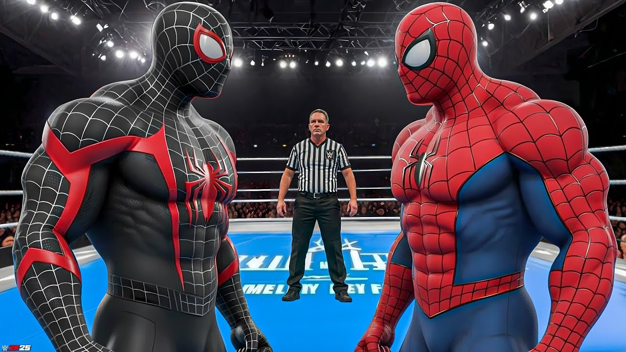 WWE 2K25 - SPIDERMAN MILES MORALES VS SPIDERMAN | PS5 Gameplay 