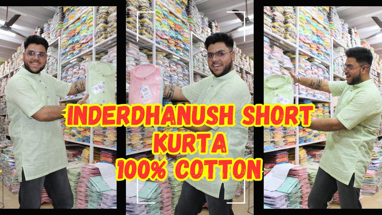 Trendy Men's Short Kurtas: Pure Cotton Styles On A Budget | Half-sleeve Cotton Kurta For Men