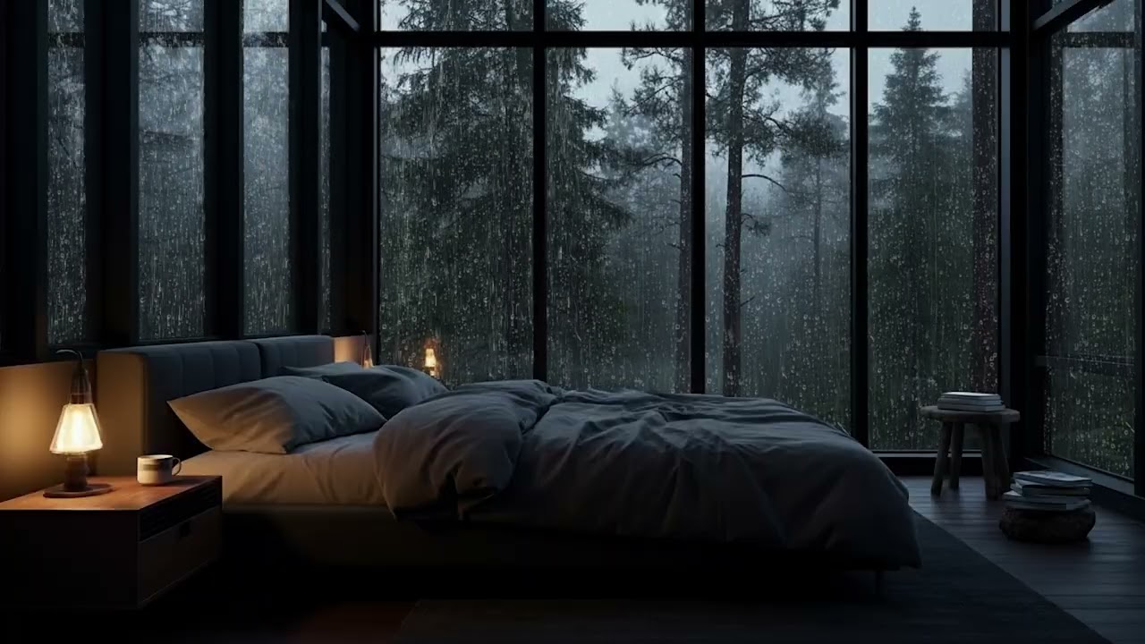 🌙 Soft Piano ASMR with Rain for Anxiety at Night  Calm Your Mind & Sleep Peacefully 8 Hours