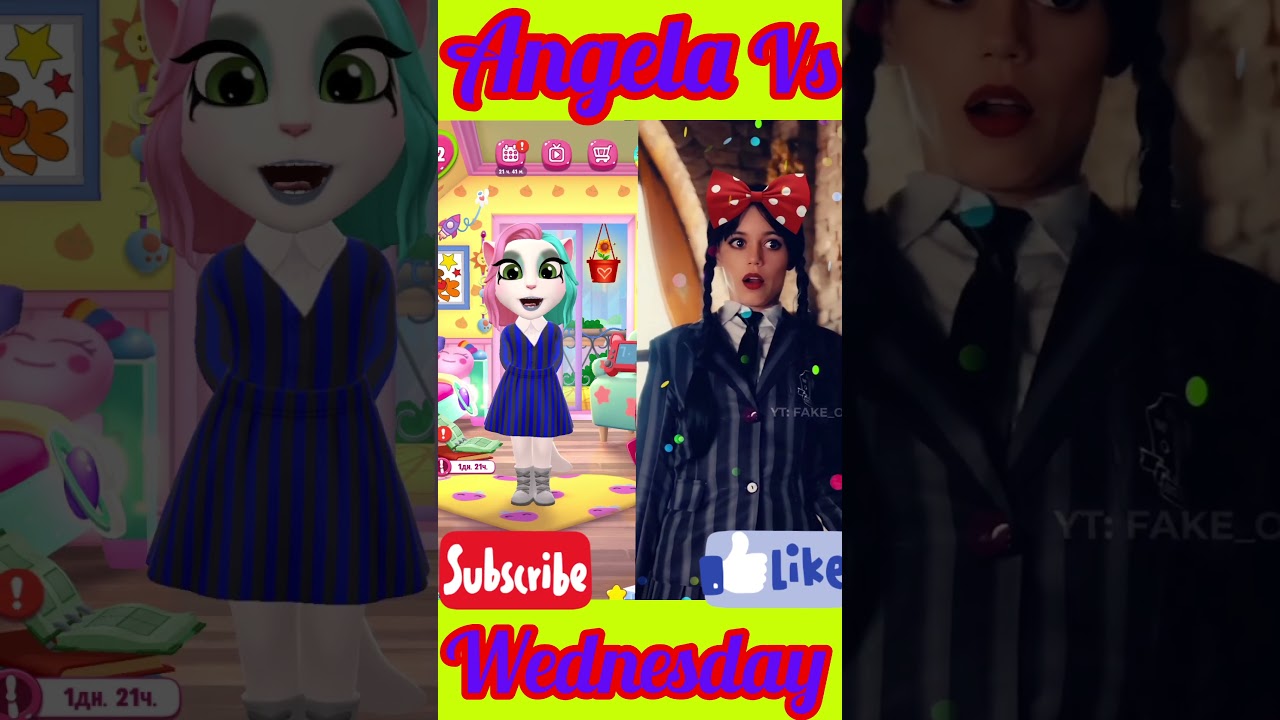 ENID! Angela vs Wednesday 😯😯#shorts #angela #wednesday #enid