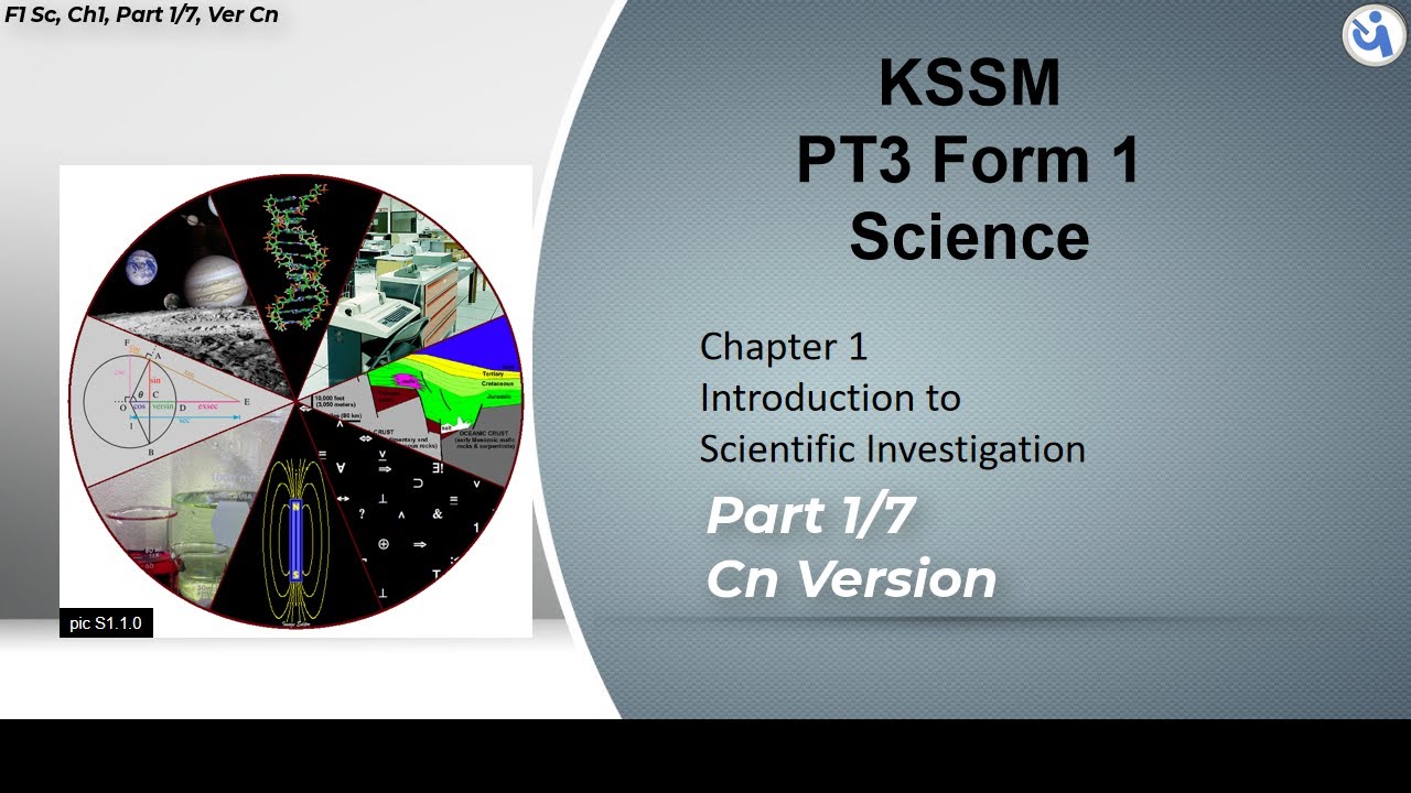 KSSM Form 1, Science, Ch 1 Introduction to Scientific Investigation, Part 1/7, 中文