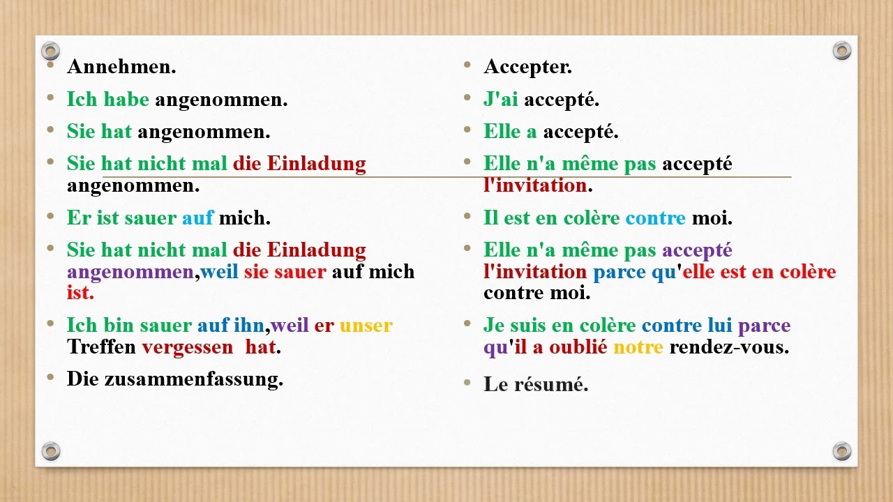 Le cours 82 de conversation en allemand pour les débutants