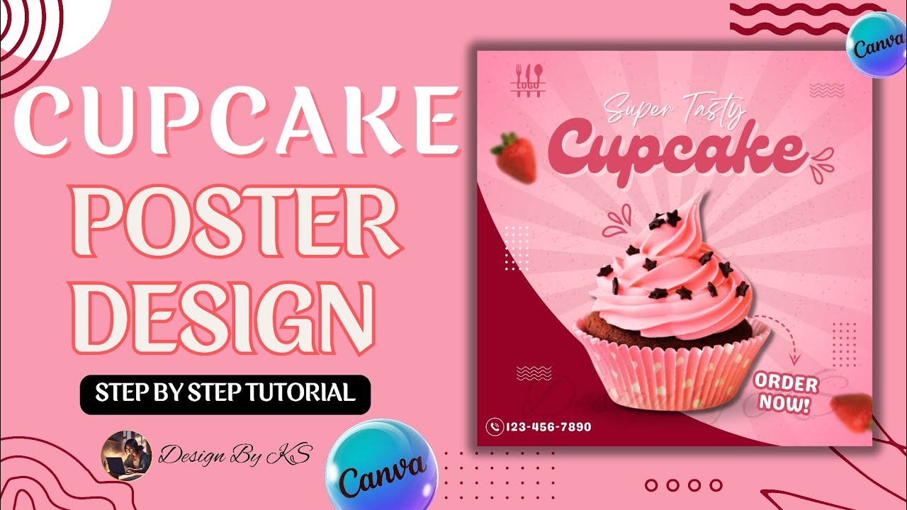 Stunning Cupcake Poster Design in Canva | Step-by-Step Tutorial