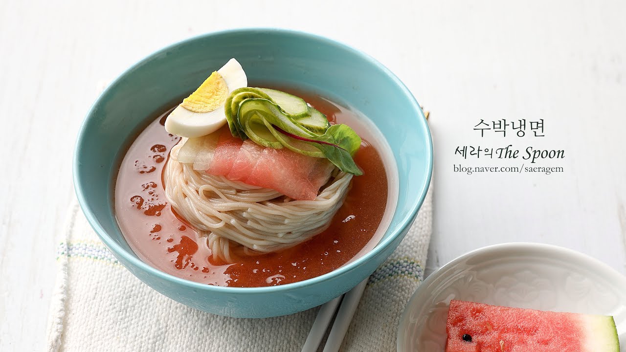 냉면 만들기 / 시판 냉면육수 활용한 수박 냉면