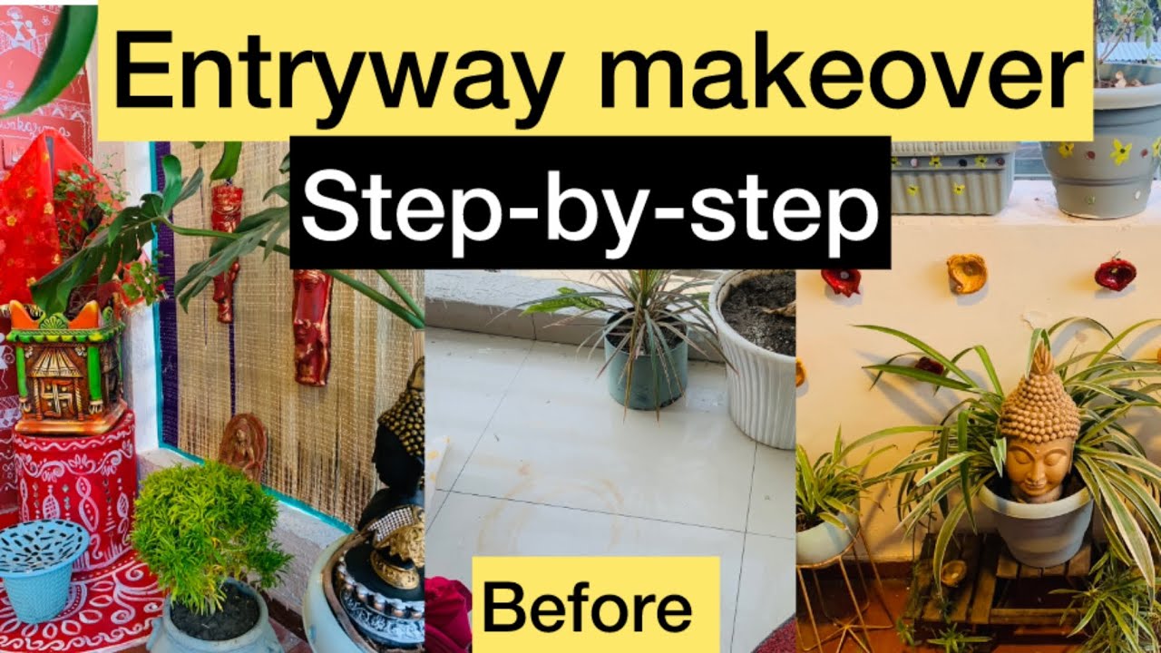 DIY Balcony Makeover on a Budget Entryway Redesign Step-By-Step /Terrace Garden Makeover