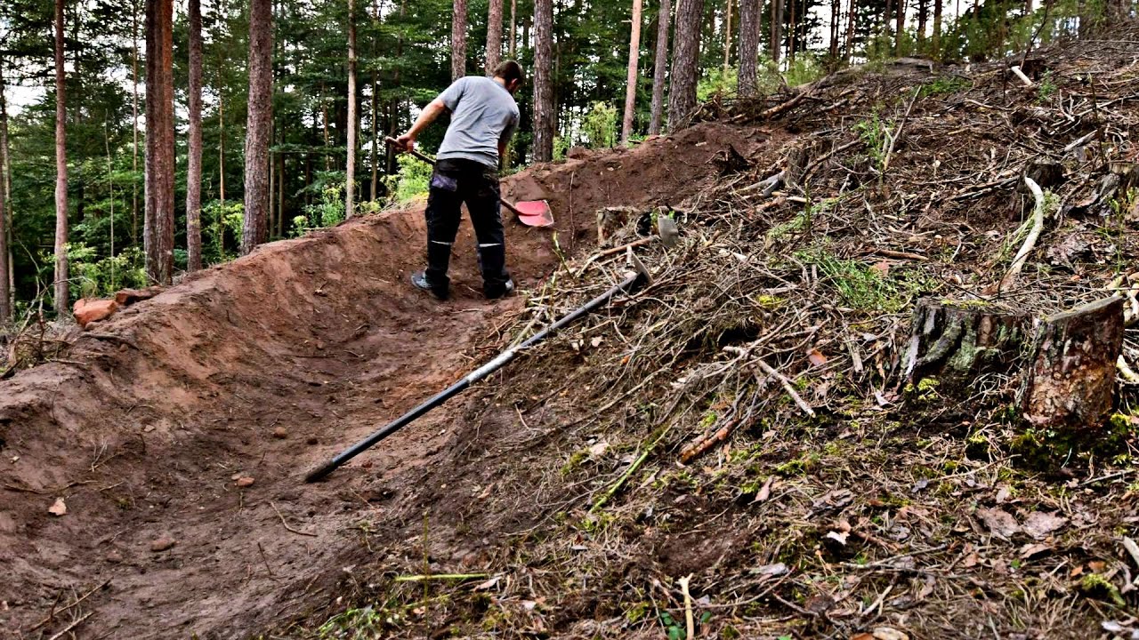 Trail building timelapse 4 - sand berm