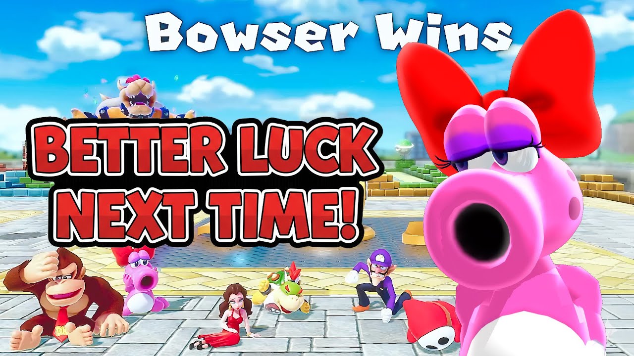 Super Mario Party Jamboree Bowser Kaboom Squad Birdo Rozgrywka Chargin' Chucks CPU Twardy