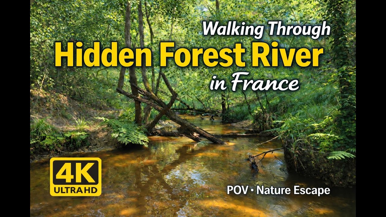 Walking Through a Hidden Forest River in France | POV Nature Escape in 4K