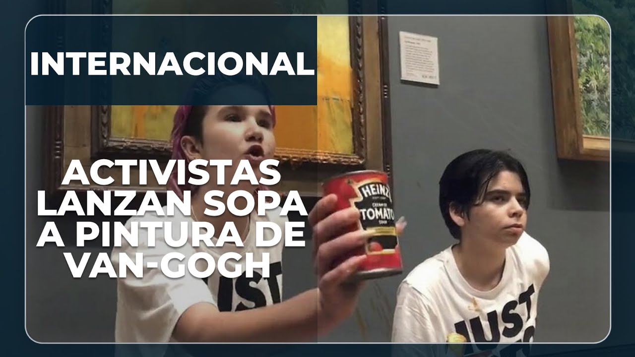 Activistas lanzan sopa en una importante obra de Van Gogh