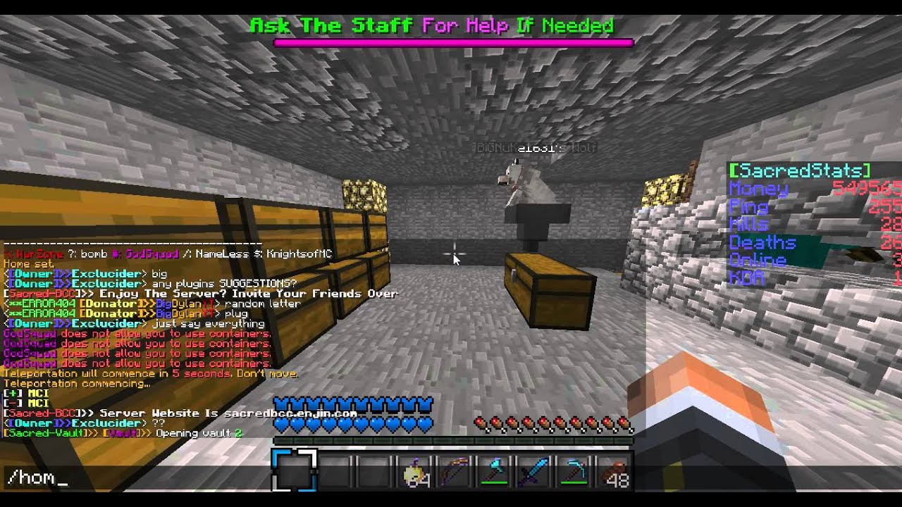 Minecraft Little Raid on Sacred-Bcc! #1