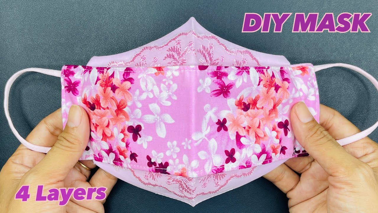 NEW MASK DESIGN  4 Layers | Diy Face Mask Making Ideas Sewing Tutorial | Breathable MASK