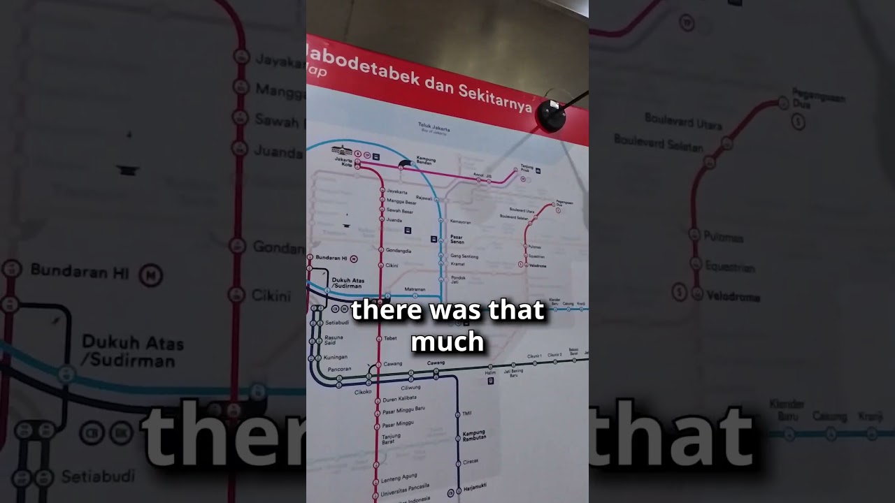 Путаница на карте метро Джакарты в Индонезии