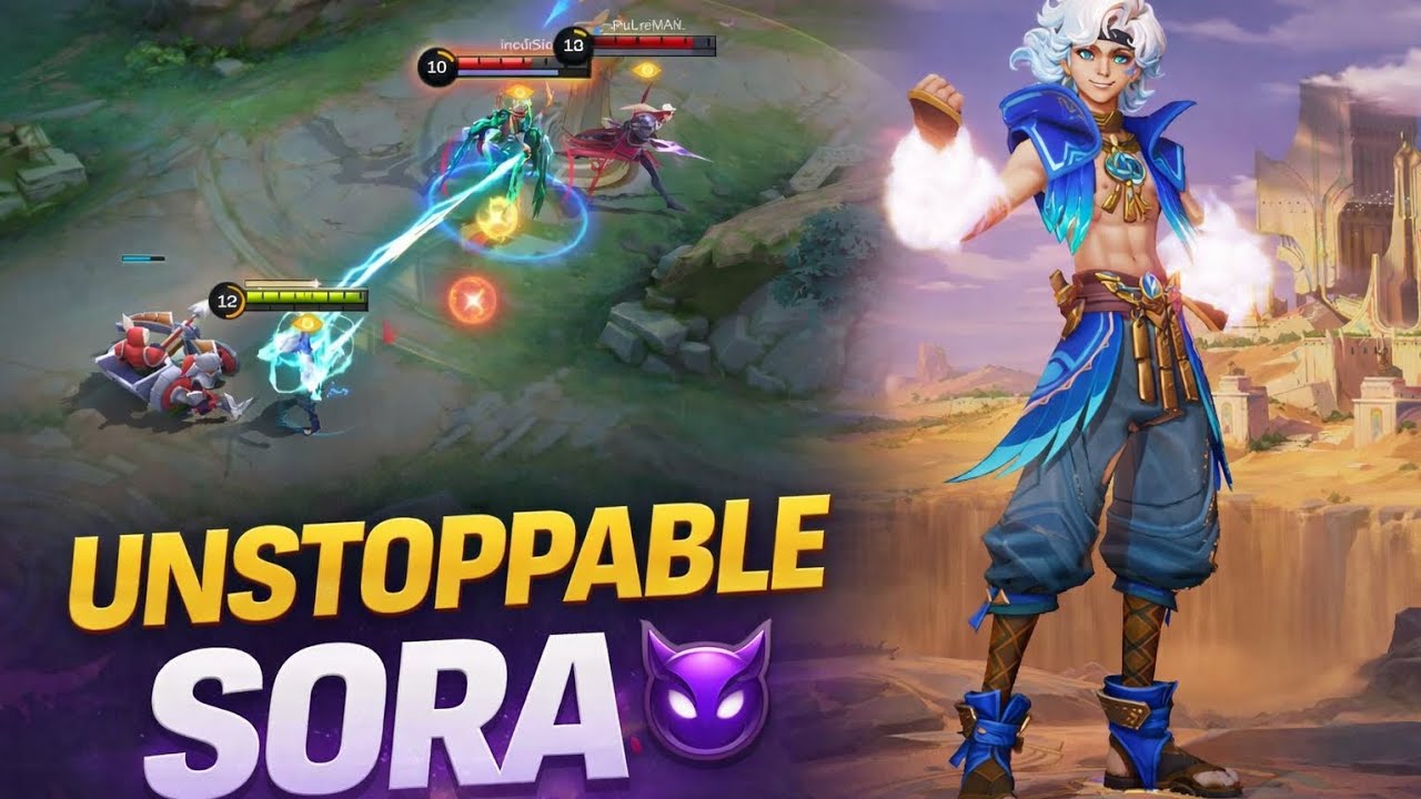 UNSTOPPABLE SORA 😈 | HIGH RANK SOLO GAMEPLAY | MLBB