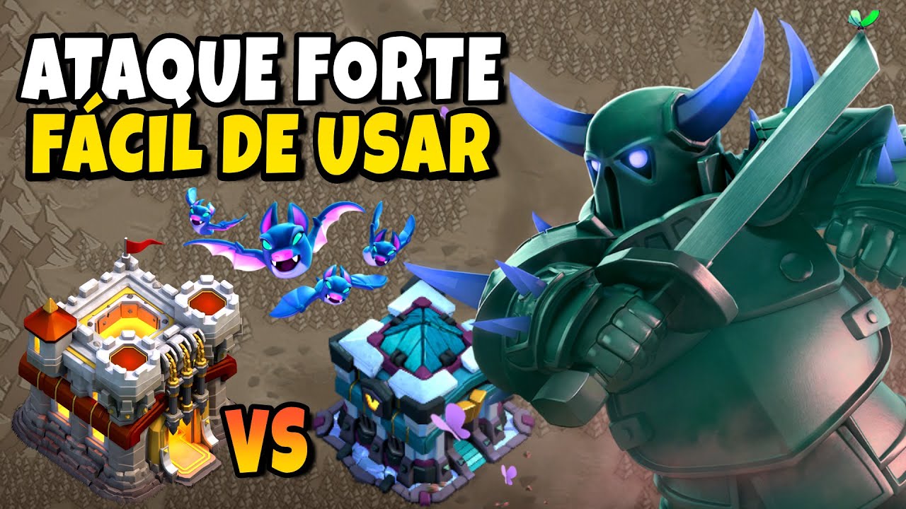 CV11 DANDO PT EM CV13 E CV12 COM ESSE ATAQUE FORTÍSSIMO E FÁCIL DE USAR | Clash Of Clans