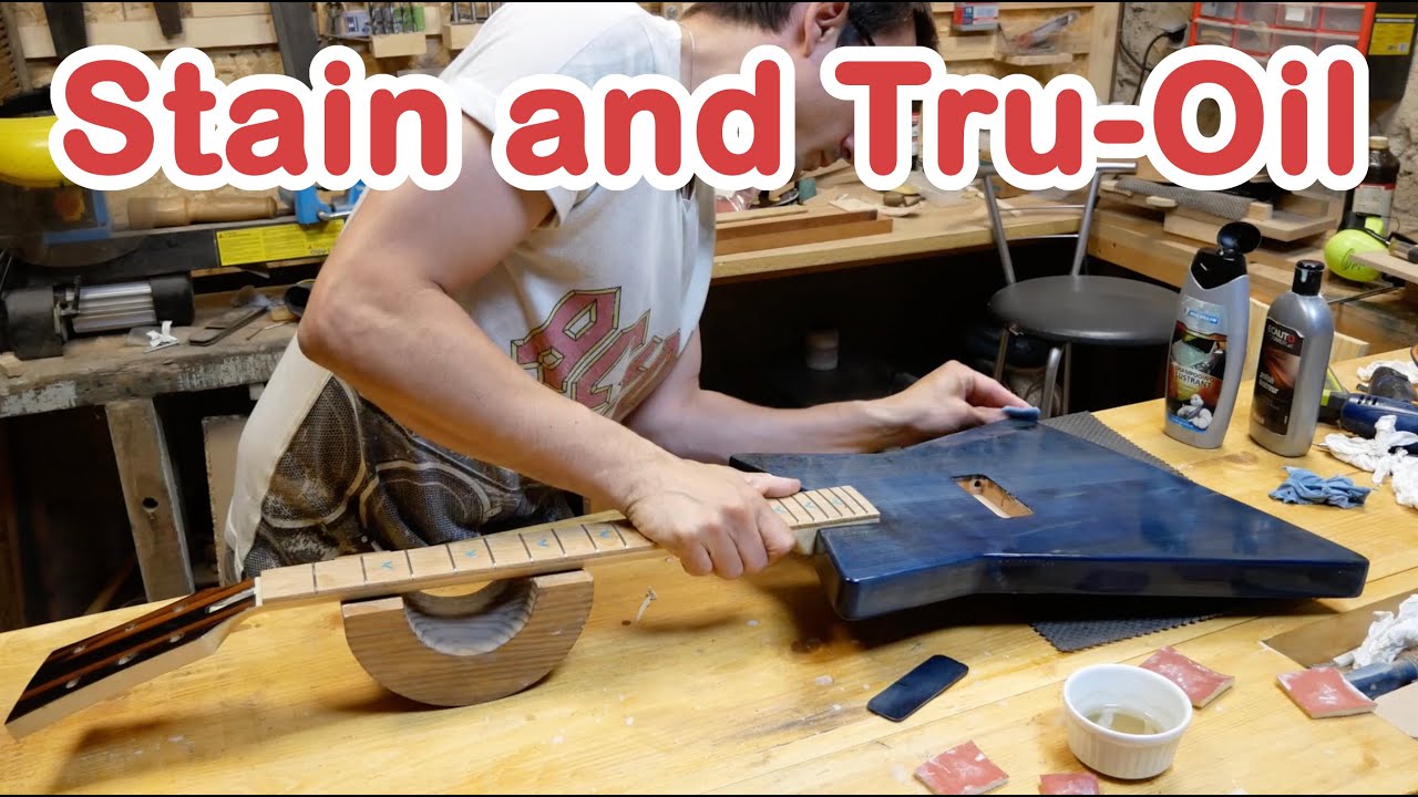 Teinte et finition au tru-oil - How to stain and apply tru-oil