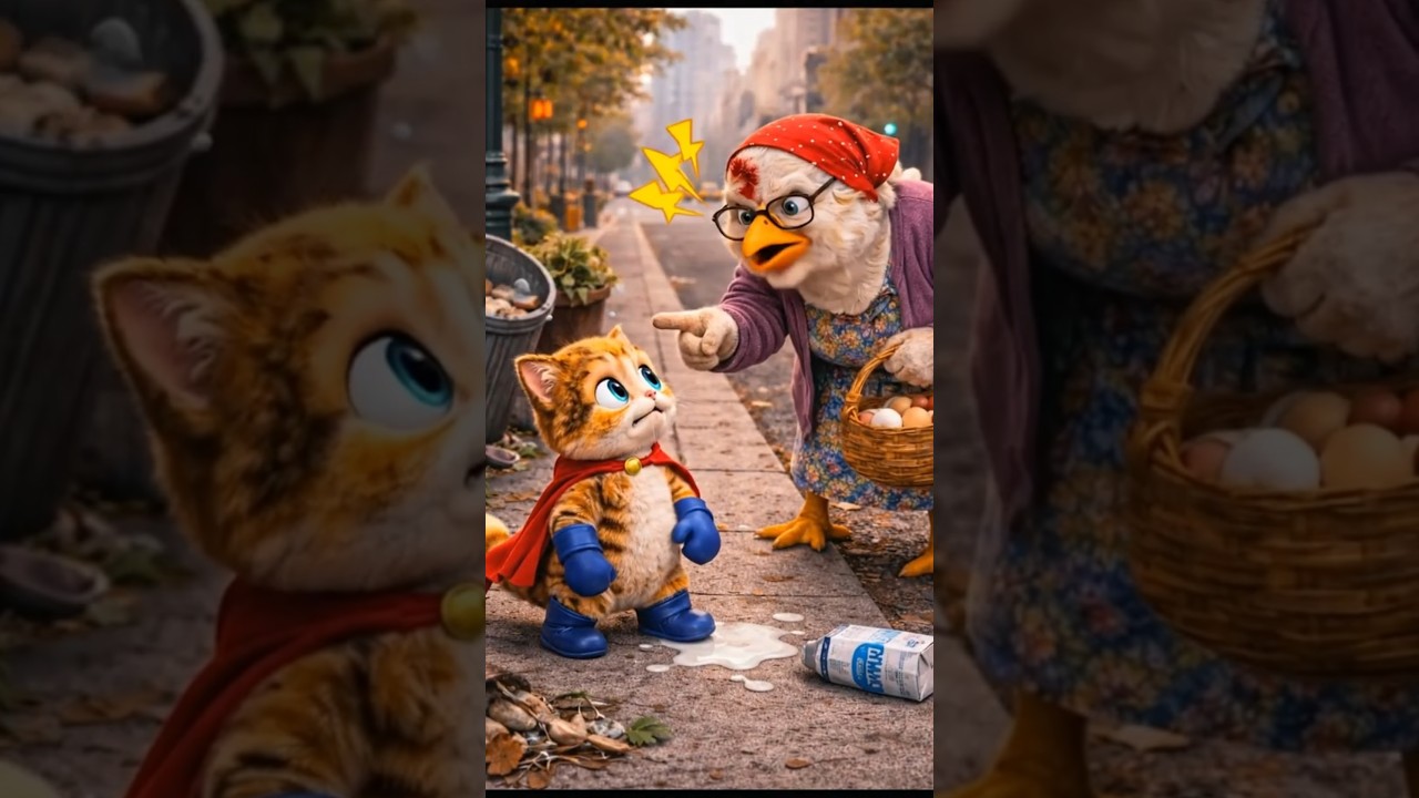 😹Super Cat Saves 🐔Grandma Chicken… or Does He? 