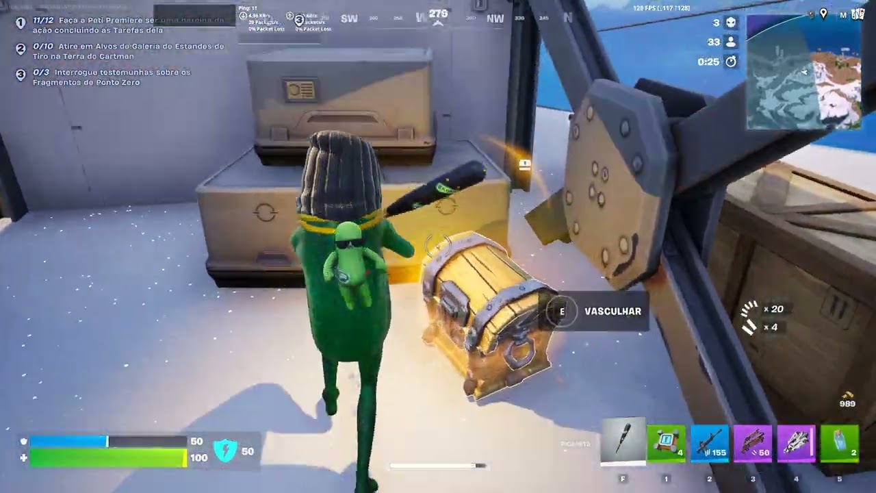Fortnite Gameplay #33 C7S1 4K 120FPS | Skin Pepi Pino | O que não fazer na tempestade rsrs