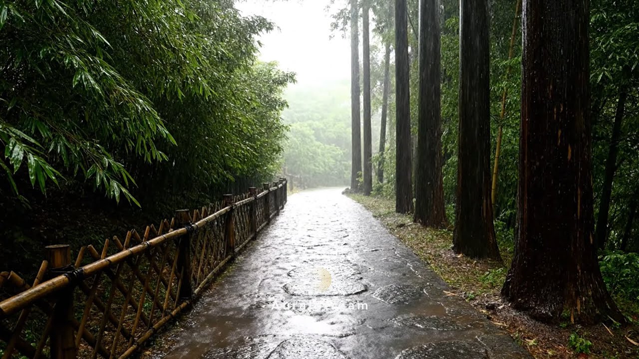 🌲 Sleep Instantly in a Serene Forest | ⛈️ Gentle Rain Sounds, Focus & Relaxation (10 Hours)