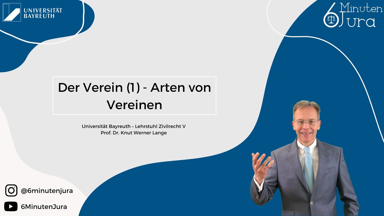 Der Verein (I) - Arten von Vereinen