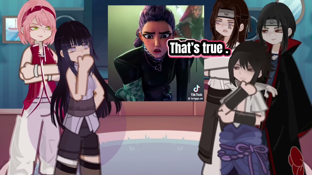 Naruto friends react to Sakura as rumi | K-pop demon hunters | Sasuke | Gacha life 2