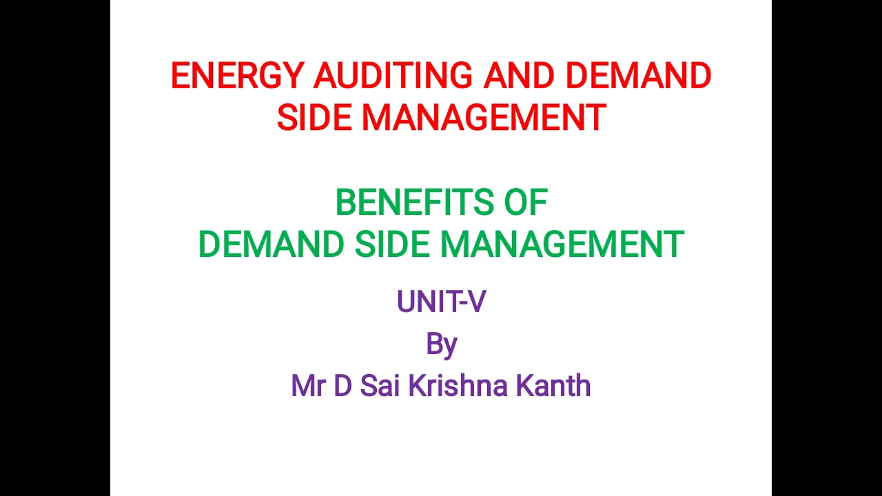 Benefits of Demand Side Management (DSM)