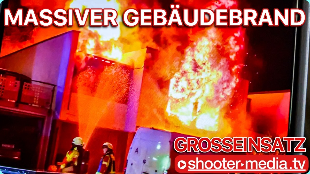 🔥 🚒 GROSSBRAND: WOHNHAUS im VOLLBRAND 🚒 🔥 | Flammen schlagen massiv aus Gebäude