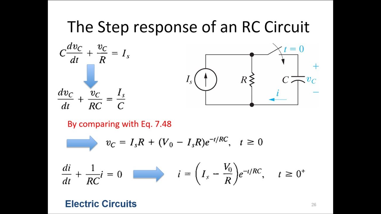 Ch. 7 Response of first-order RL and RC circuits: Step response. الاستجابة في دوائر RC و RL