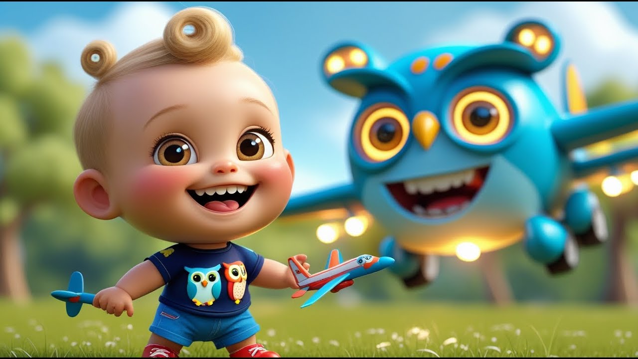 Owl Flies Night Airplane Ride | Magical Kids Song | Fun Night Adventure Rhyme