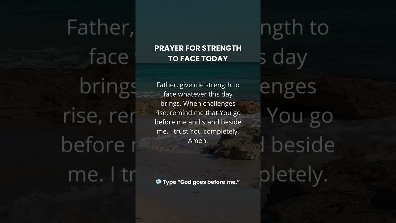 Before You Face Today, Pray This