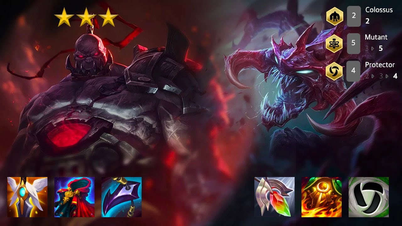 TFT MUTANT, COLOSSUS and PROTECTOR build, Teamfight tactics set 6