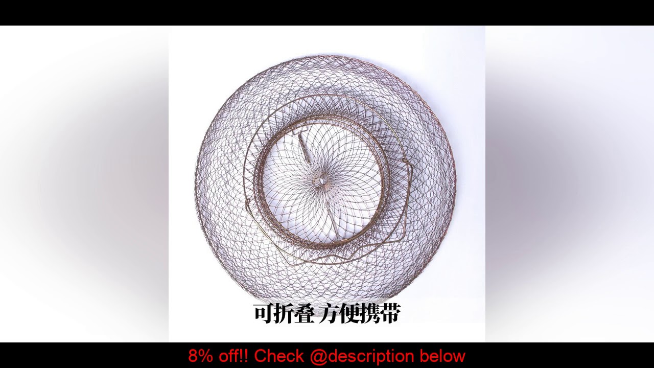 Buy Foldable Metal Wire Fish Basket Crab Traps Baskets Shrimp Iron Small Mesh Accessory Net Fishing