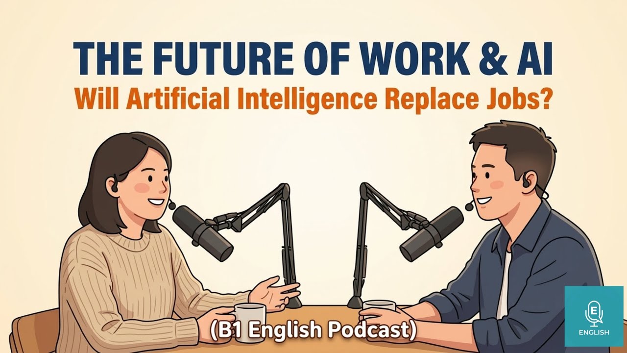 The Future of Work & AI | Will Artificial Intelligence Replace Jobs? (B1 English Podcast)