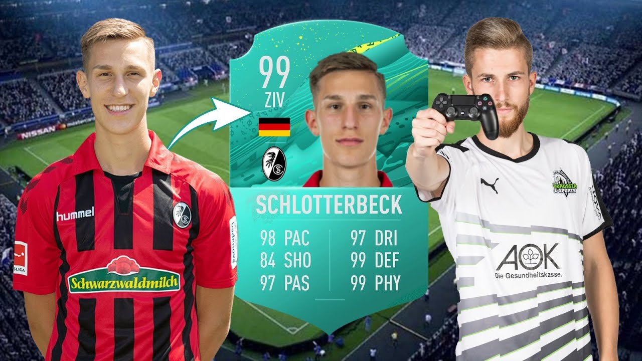 Fifa gegen Fußballprofi Nico Schlotterbeck mit seiner 99er Pro Player Karte!