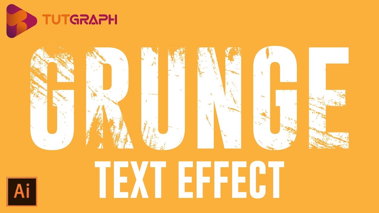 Grunge Text Effect Illustrator untuk Pemula