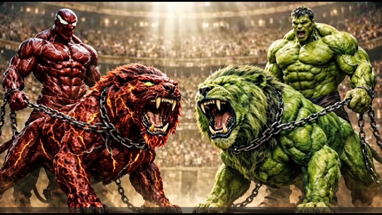 ⚔️ LEGENDARY Venom Lion 🆚 Savage Hulk Wolf | Ultimate Arena Battle That Shocked Everyone 😱🔥
