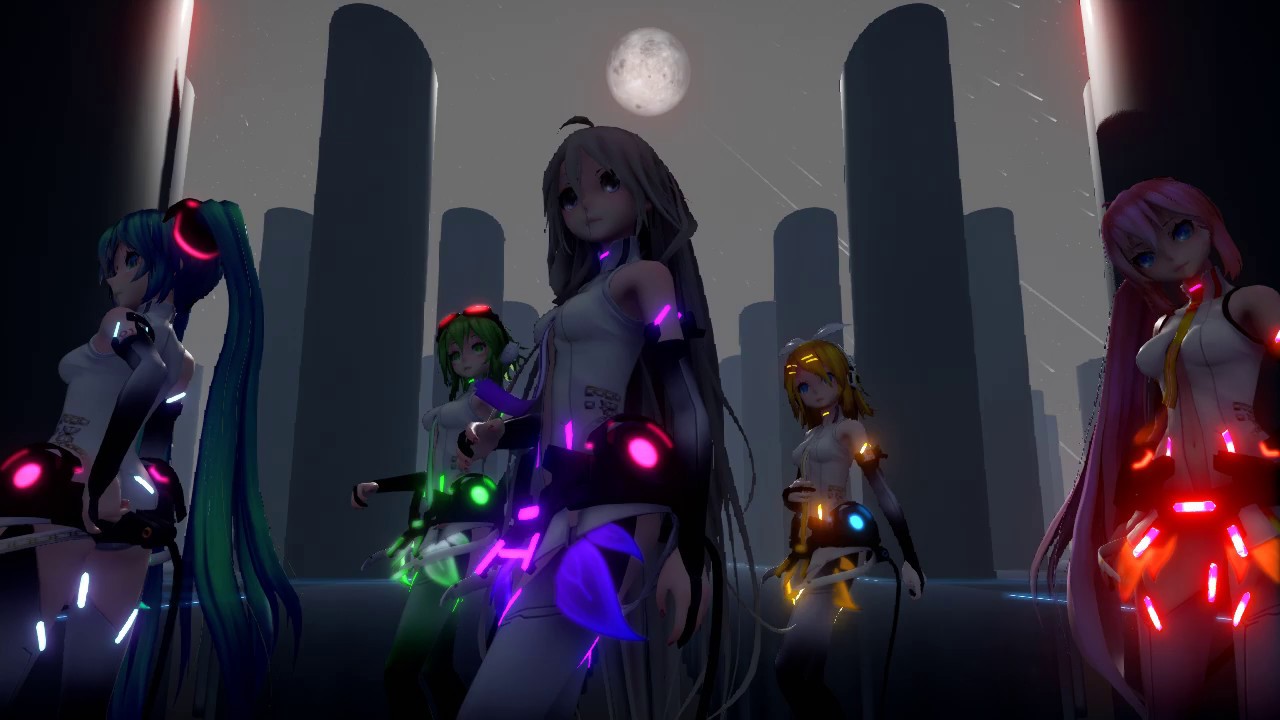 【MMD】Black Out - Luka,GUMI,Miku,IA,Rin