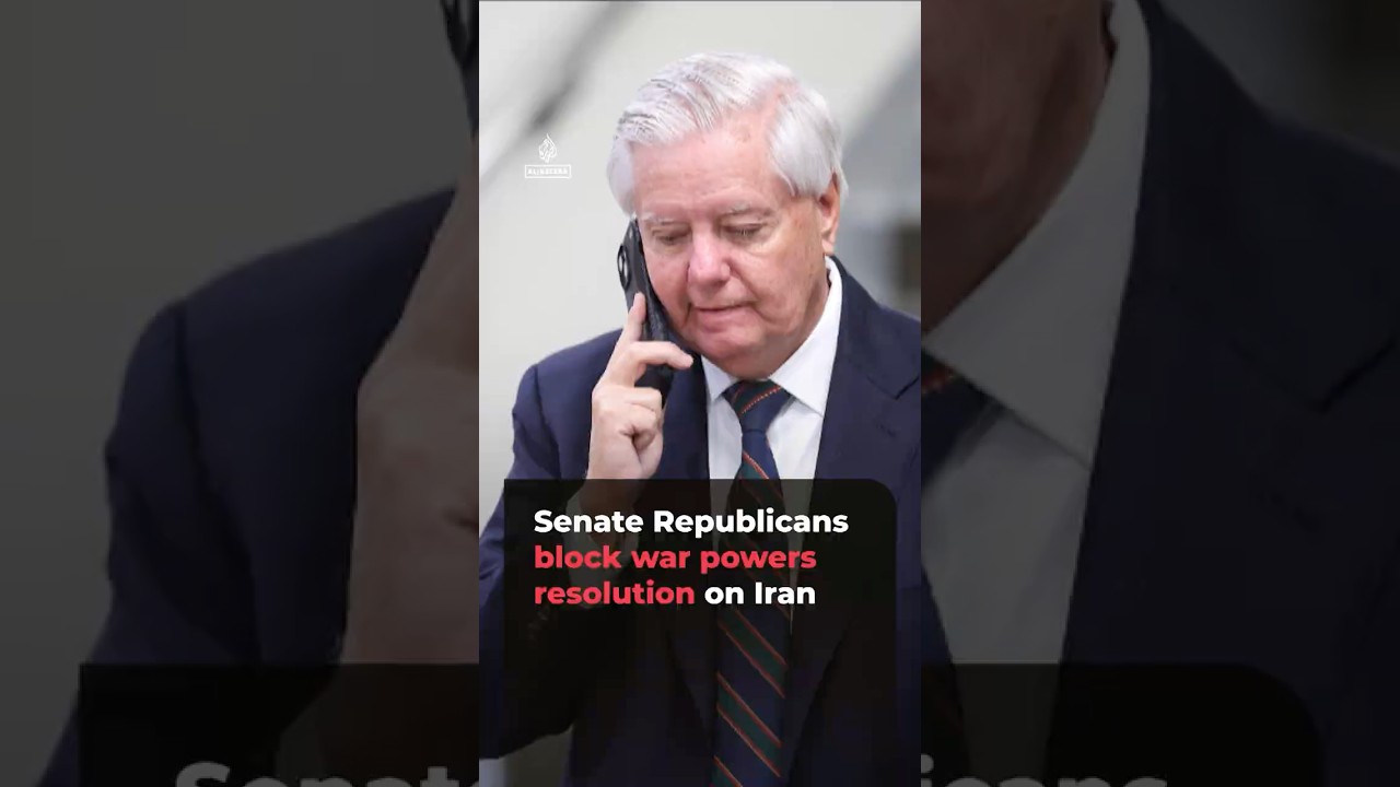 Senate Republicans block war powers resolution on Iran | #ajshorts