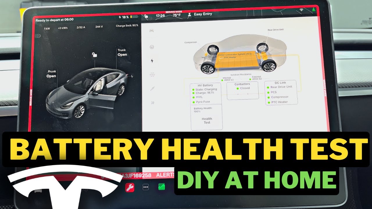 Tesla Battery Health Test | Enter Service Mode Yourself | Model Y | Model 3