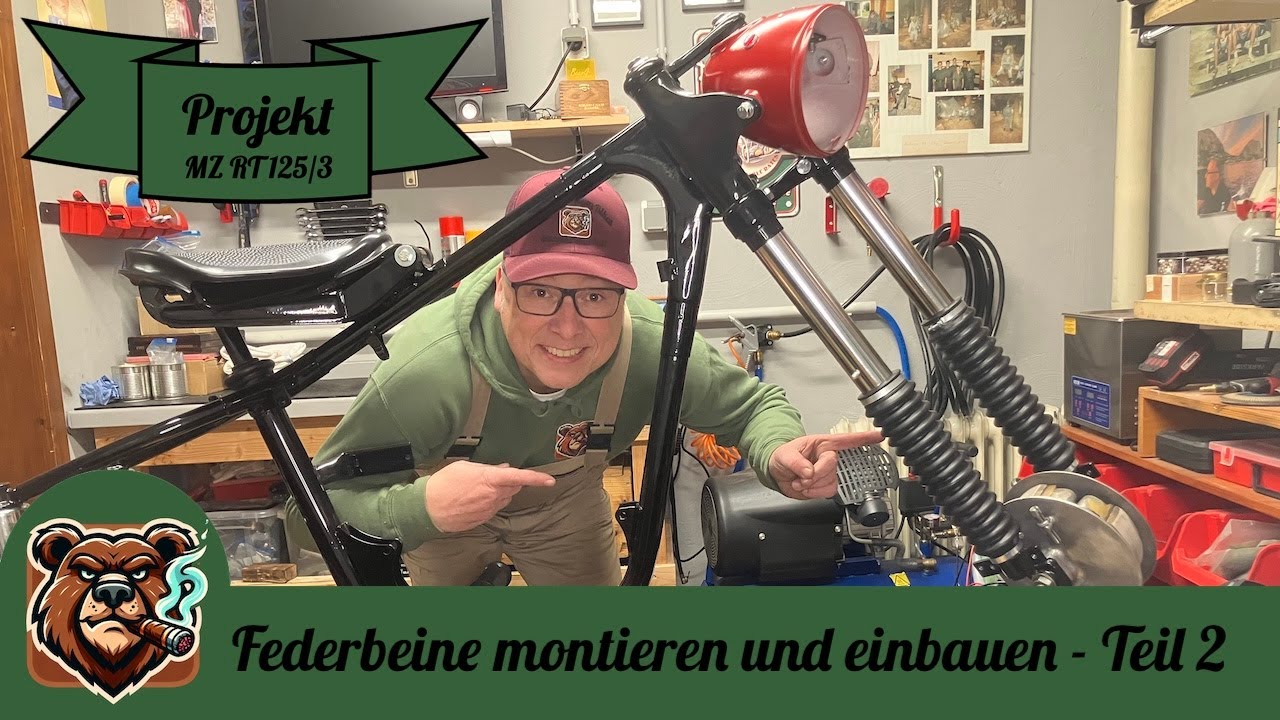 MZ RT 125/3 - Federbeine montieren (Teil 2)